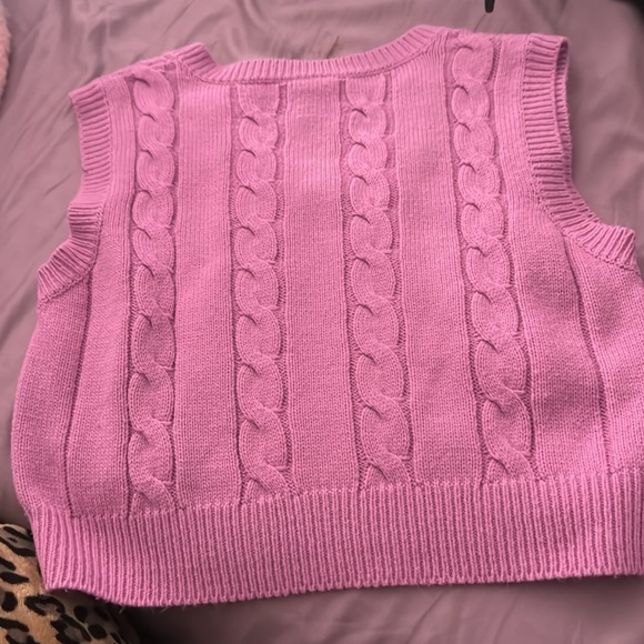 Pink Sweater Vest - Picture 2 of 2